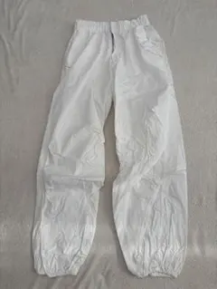BARNYARDSTORM ホワイト カジュアルパンツ シャカシャカ パラシュー