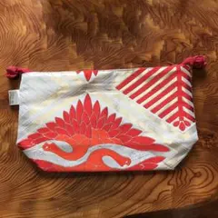 ハンドメイド　帯リメイクポーチ