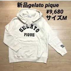 新品gelato pique リサイクル裏毛カレッジロゴフーディー ¥9,680