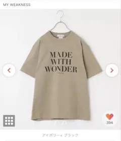 美品◎MYWEAKNESS マイウィークネス　半袖Ｔシャツ　ネイビー　L 美品◎MYWEAKNESS マイウィークネス 半袖Tシャツ ネイビー L | Mercari