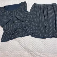 ドット柄　セットアップ　Ｌサイズ