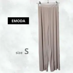 EMODA エモダ プリーツパンツ ワイドパンツ ベージュ Sサイズ 夏服