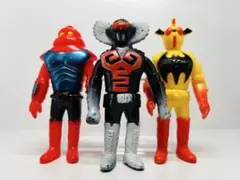 タカトク　アクマイザー3 ミニソフビ 3体セット　当時物　自立不可　石森プロ