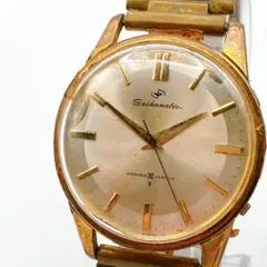 SEIKO セイコーマチック メンズ腕時計 自動巻き 30石 ゴールド 608