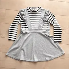 ボーダーフリルワンピース 110cm