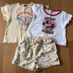 Disney ミッキー ミニー Tシャツ ショートパンツ 3点セット