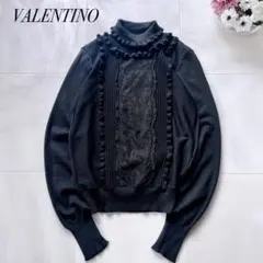 極美品】ヴァレンティノ 最高級✨ラムレザーロングケープ ジレ Aライン