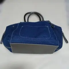 2way デニム調 ハンドバッグ シルバー