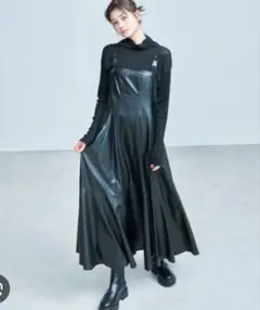 COCO DEAL ミリタリー エコレザーベアワンピース