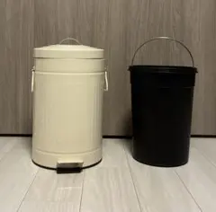 ニトリ ペダル式ゴミ箱 12L アイボリー ダストボックス インナーバケツ付のサムネイル