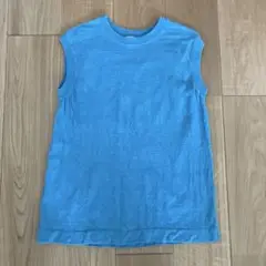 グリーンレーベルリラクシング　タンクトップ　ニット　ブルー