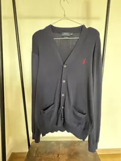 美品！ポロラルフローレン　ニットカーディガン　刺繍ロゴ　カーディガン