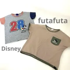 100 110 ミッキーマウス 半袖Tシャツ 綿　2枚セット