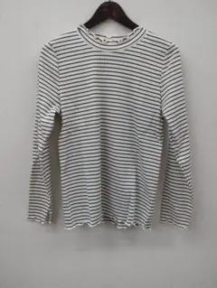 (5)GLOBAL WORK リブ編み 長袖Tシャツ 新品