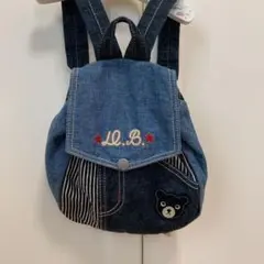 ミキハウス   ダブルビー　デニム素材　ベビーリュック　美品