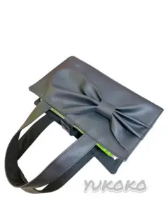 完成品！黒リボン合皮無地レビューブックカバー