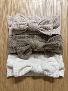 リボン付きヘアバンド3個セット