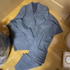 Jefferson グレー　ストライプ　スーツ上下　セット　Sサイズ