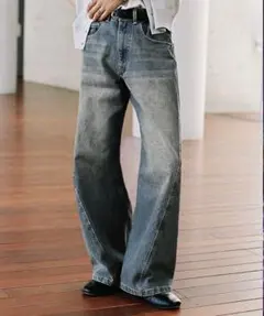 未使用VINTAGE WASHED CURVED DENIM Sサイズ