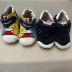 MIKI HOUSE ミキハウス ベビーシューズ 13.5 マルチ　14.0青