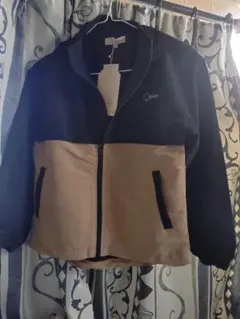 LOGOS DAYS フード付きジャケット 黒/ベージュ