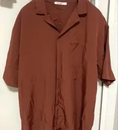 WEGO イージーケアビッグ半袖シャツ ブラウン系 メンズ