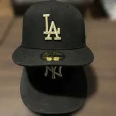 ニューエラ 59FIFTY LA / NY キャップ ブラック 2つセット
