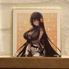 勝利の女神：NIKKE ツクヨミ あみあみ特典 ノワール ミニスカートミニ色紙