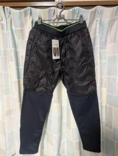 【新品】ワークマン ミックスダウンクロスシールドパンツ ブラック×ネイビー L