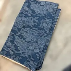 紺色 花柄 小紋 綿素材　普段着用　レトロ