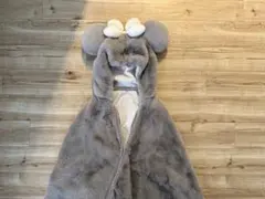 Disney ミニーマウス　フード付き　ベージュブランケット