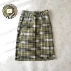 90s　バーバリー　ひざ丈スカート　タイトスカート【14】巻きスカート　ベージュ 2025年最新】BURBERRY ひざ丈スカートの人気アイテム - メルカリ