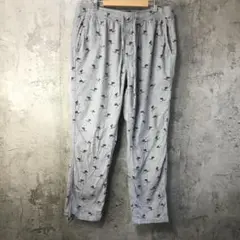 Y5824古着　柄パンツ　パジャマパンツ　グレー　90s Y2K
