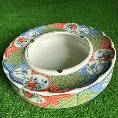 a430】有田焼 花柄陶器 灰皿 金彩 现状品のサムネイル