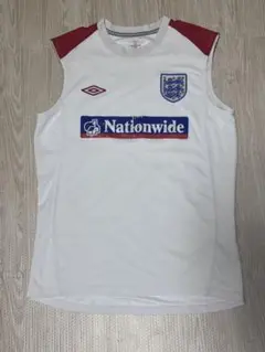 【ホワイト】サッカー イングランド代表 タンクトップUMBROプラクティスシャツ
