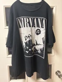 NIRVANA メンバーフォト 半袖Tシャツ 黒のサムネイル