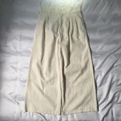 00s unknown ヘリンボーン スリータック バギーパンツ アイボリー