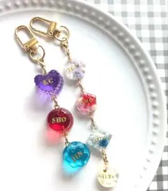 Number_i　ゼリー＆お花のバッグチャーム　２点セット