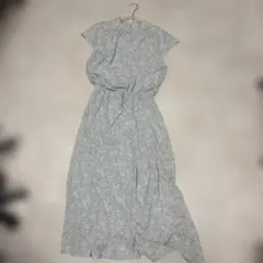 ROPE PICNIC ロペピクニック　水色花柄ロングワンピース