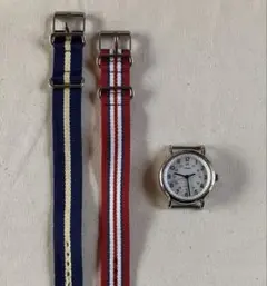 TIMEX タイメックス INDIGLO 腕時計 37mmナイロンベルト2本付きのサムネイル