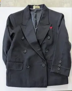【値下げ】ネイビー ダブルブレスト スーツジャケット 120