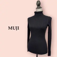 無印良品/MUJI /ウール100% リブタートルネックニット /S