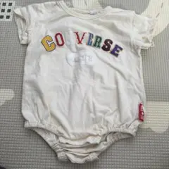 CONVERSEロンパース 80サイズ クリーム色