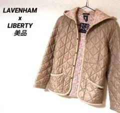 ラベンハム　リバティ　キルティングジャケット　花柄　フラワープリント　美品　秋冬