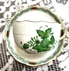 未使用保管品☆箱付き☆ヘレンドアポニーグリーン19cmプレート2枚 未使用保管品 箱付き☆ヘレンドアポニーグリーン19cmプレート2枚