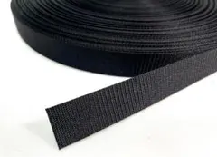 ナイロンテープ　 約2.5cm幅　5m　ブラック (黒色）