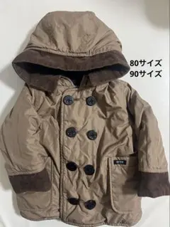 【FITH】キッズ アウター コート リバーシブル　ブラウン 80 90 フード