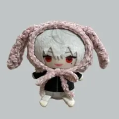 ぬい服　10㎝　編み物　ヘッドドレス　たれみみ　ボンネット