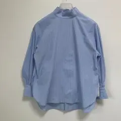 UNFILO（アンフィーロ）ハイネックストライプブラウス S