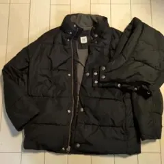 GAP KIDS ブラックダウンコート 130㌢ フード付き